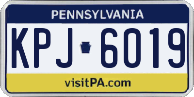 PA license plate KPJ6019