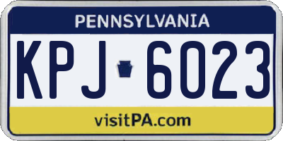 PA license plate KPJ6023