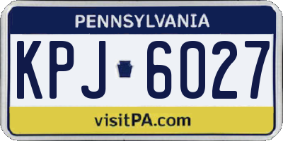 PA license plate KPJ6027