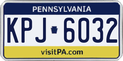 PA license plate KPJ6032