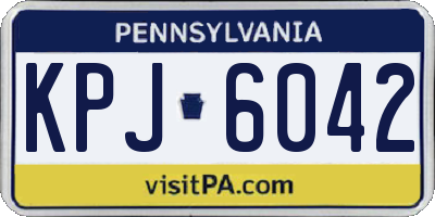 PA license plate KPJ6042