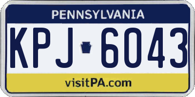 PA license plate KPJ6043
