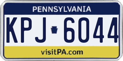 PA license plate KPJ6044