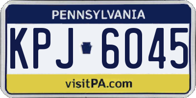 PA license plate KPJ6045