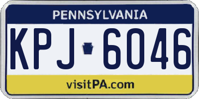PA license plate KPJ6046