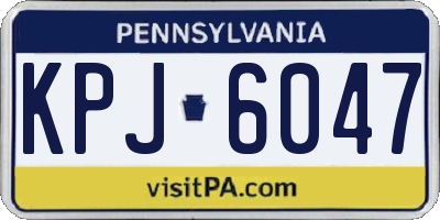 PA license plate KPJ6047
