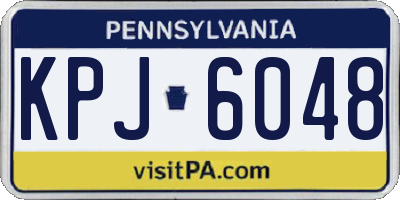 PA license plate KPJ6048