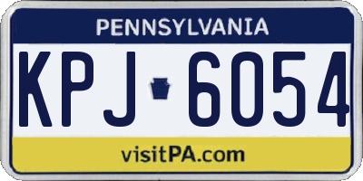 PA license plate KPJ6054