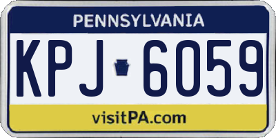 PA license plate KPJ6059