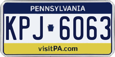 PA license plate KPJ6063