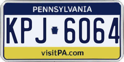 PA license plate KPJ6064