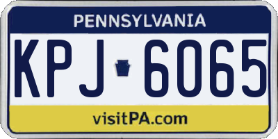 PA license plate KPJ6065
