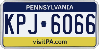 PA license plate KPJ6066
