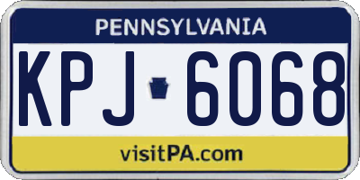 PA license plate KPJ6068