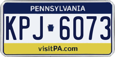 PA license plate KPJ6073