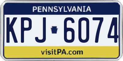 PA license plate KPJ6074
