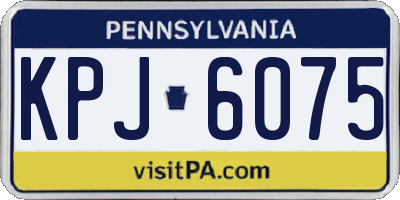 PA license plate KPJ6075