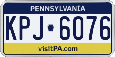 PA license plate KPJ6076