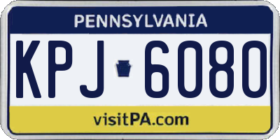 PA license plate KPJ6080