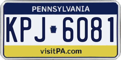 PA license plate KPJ6081