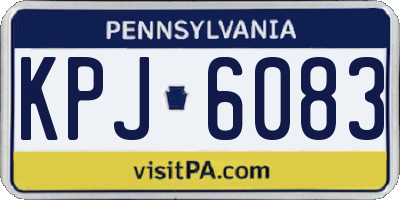 PA license plate KPJ6083