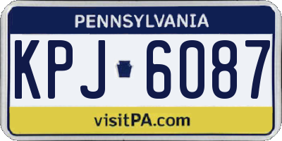 PA license plate KPJ6087