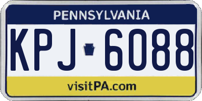 PA license plate KPJ6088