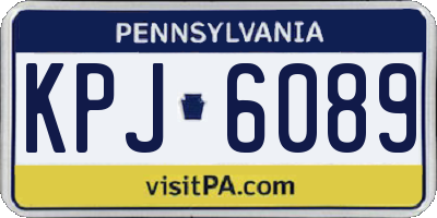PA license plate KPJ6089