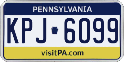 PA license plate KPJ6099