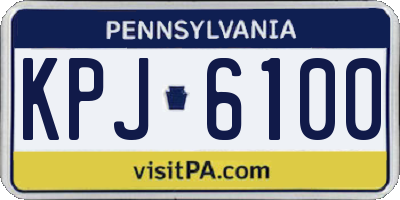 PA license plate KPJ6100