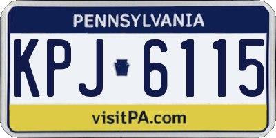 PA license plate KPJ6115