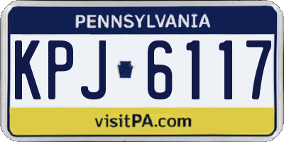 PA license plate KPJ6117