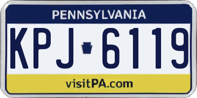 PA license plate KPJ6119