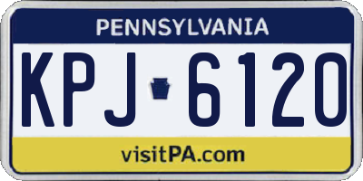 PA license plate KPJ6120