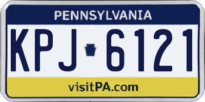 PA license plate KPJ6121