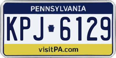 PA license plate KPJ6129