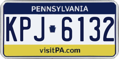PA license plate KPJ6132