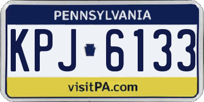 PA license plate KPJ6133
