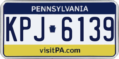PA license plate KPJ6139