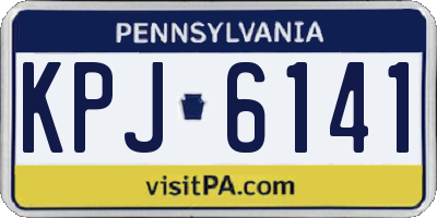 PA license plate KPJ6141
