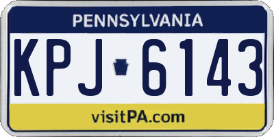 PA license plate KPJ6143