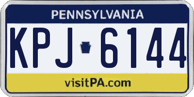 PA license plate KPJ6144