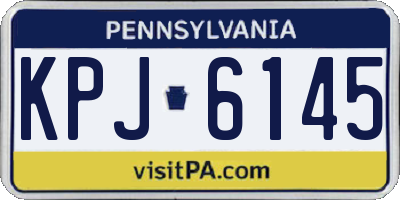 PA license plate KPJ6145