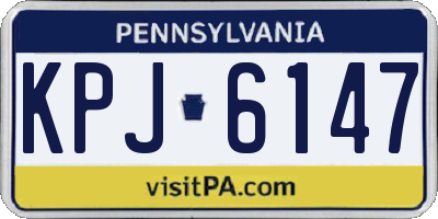 PA license plate KPJ6147