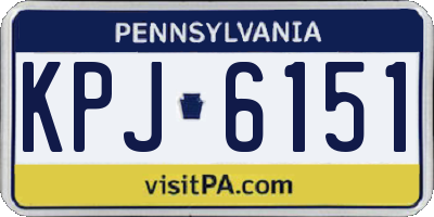 PA license plate KPJ6151