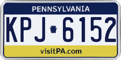 PA license plate KPJ6152