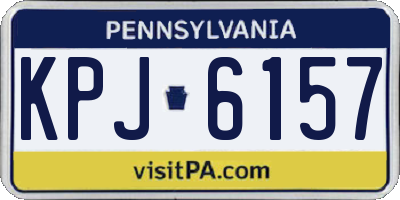 PA license plate KPJ6157