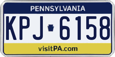 PA license plate KPJ6158