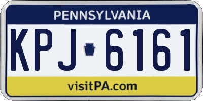 PA license plate KPJ6161