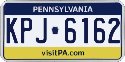 PA license plate KPJ6162
